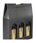 Uline 3 Bottle Black Standing Gift Box