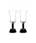 Ettore Sottsass - Orfeo Calice Flute Nero Champagne Goblet (Black) (Twin Pack) 17cl