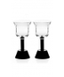 Ettore Sottsass - Orfeo Calice Vino Nero Wine Goblet (Black) (Twin Pack) 15cl