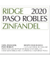 2020 Ridge - Zinfandel Paso Robles