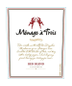 Menage a Trois Red Blend 750ml - Amsterwine Wine Menage a Trois California Red Blend Red Wine