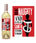 Be Naughty Christmas Wine Label