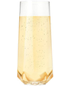 True Brands Viski Stemless Champagne Flutes Faceted Crystal