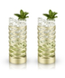 Gold & Crystal Patterned Highball Glasses by Viski