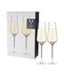 Angled Crystal Champagne Flutes 8