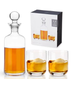 Viski Raye Modern Crystal Liquor Decanter and Tumbler Set