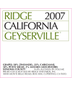 Ridge Geyserville