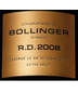 2008 Bollinger Extra Brut Champagne R.D.