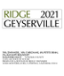 2021 Ridge Vineyards - Geyserville (750ml)