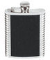 Stainless Steel & Black Inlaid Leather Flask