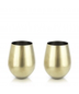 Gold Stemless Wine Glasses by Viski