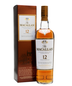 Macallan 12 Year Old Sherry Oak Scotch Whiskey (Older Edition- Brown Box) 750mL