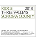 2020 Ridge Vineyards Three Valleys ">