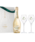 Perrier-Jouet - Blanc de Blancs Brut with Glasses Champagne NV