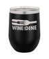 Engraved Stemless Insulated Wine Tumbler w/ Lid, Black 12 oz