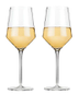 Viski Angled Crystal Chardonnay Glasses Set of 2
