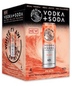 White Claw - Peach Vodka + Soda (4 pack 355ml cans)