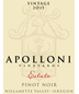 Apolloni Vineyards Pinot Noir Estate Willamette Valley
