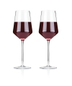 Angled Crystal Bordeaux Glasses by Viski