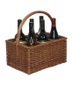 6-Bottle Rose Wine Wicker Basket