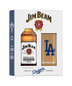 Jim Beam Bourbon White Label W/ Los Angeles Dodgers Glass