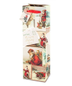 True Brands Cakewalk Santa Collage Single-Bottle Wine Bag