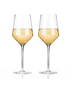 Angled Crystal Chardonnay Glasses by Viski