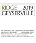 Ridge Geyserville Sonoma County California Red Wine 750 mL