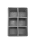2in Square Ice Cube Tray Grey